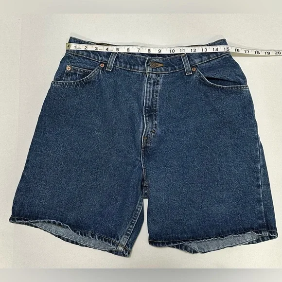 VTG 90s Levi’s Orange Tab Denim Shorts 951 Relaxed Fit Size 12 Jorts - Picture 8 of 11